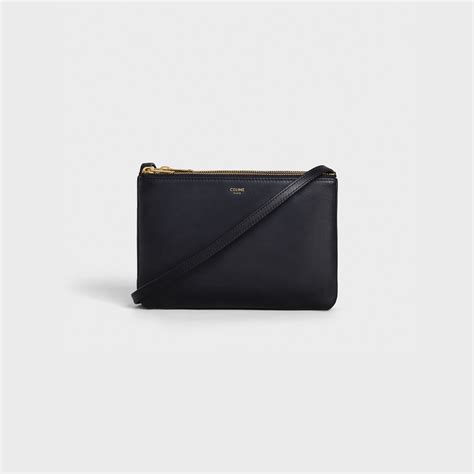 celine 3 zipper purse|Large Trio bag in smooth lambskin .